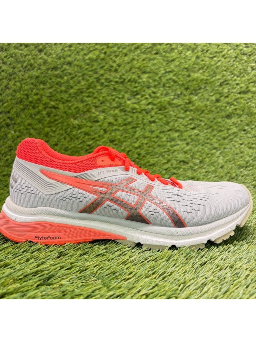 Asics GT 1000 7 Womens Size 7.5 Gray Orange Athletic Running Shoes Sneakers